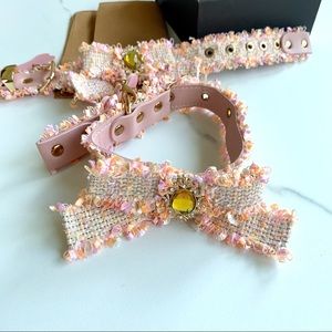 Luxe Tweed Cameo Dog Collar